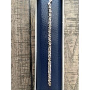 Diamond sterling tennis bracelet